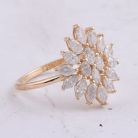 1.02 Ct Marquise Natural Diamond 14K Gold Ring