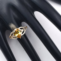 1.81 Ct Pear Mixed Cut Natural Tourmaline 14K Gold Ring