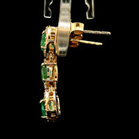 1.36 Ct Oval Emerald 14K Gold Earrings