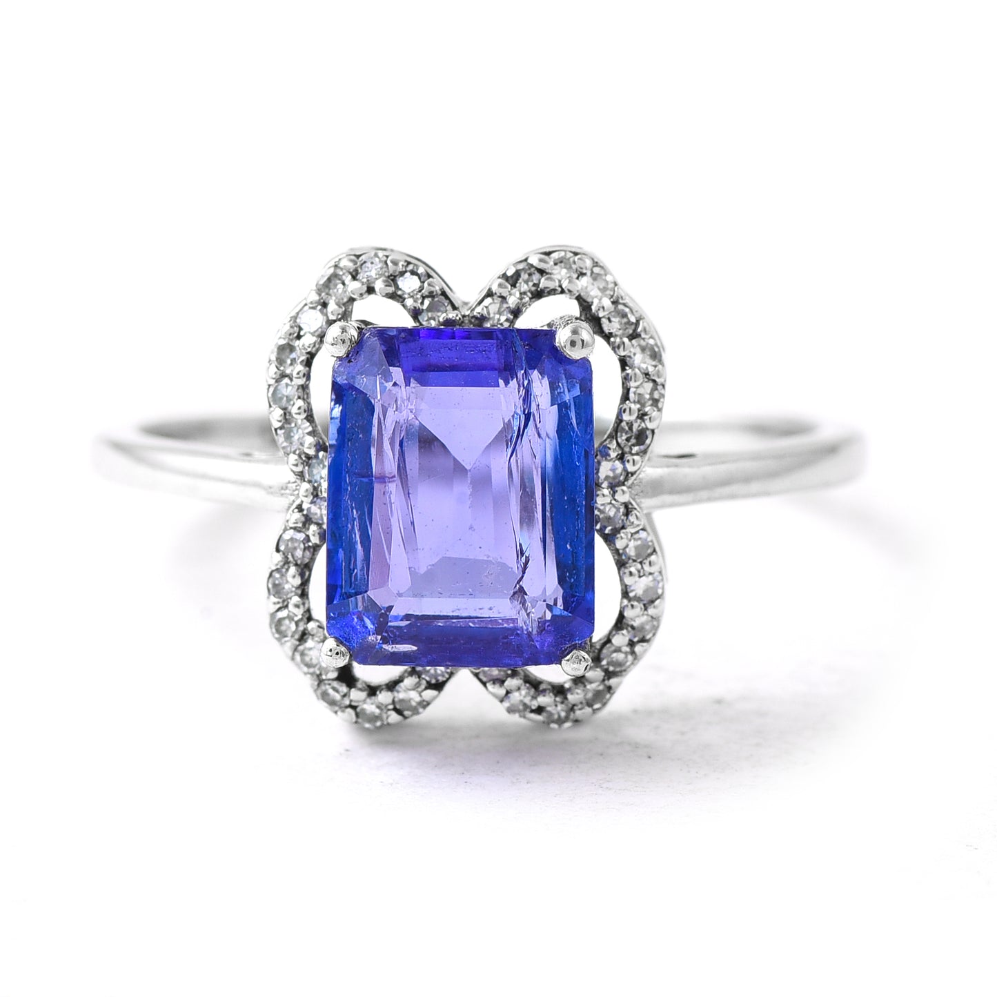 2.58 Ct Octagon Tanzanite 950 Platinum Ring