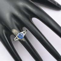 1.66 Ct Oval Mixed Cut Natural Sapphire 950 Platinum Ring