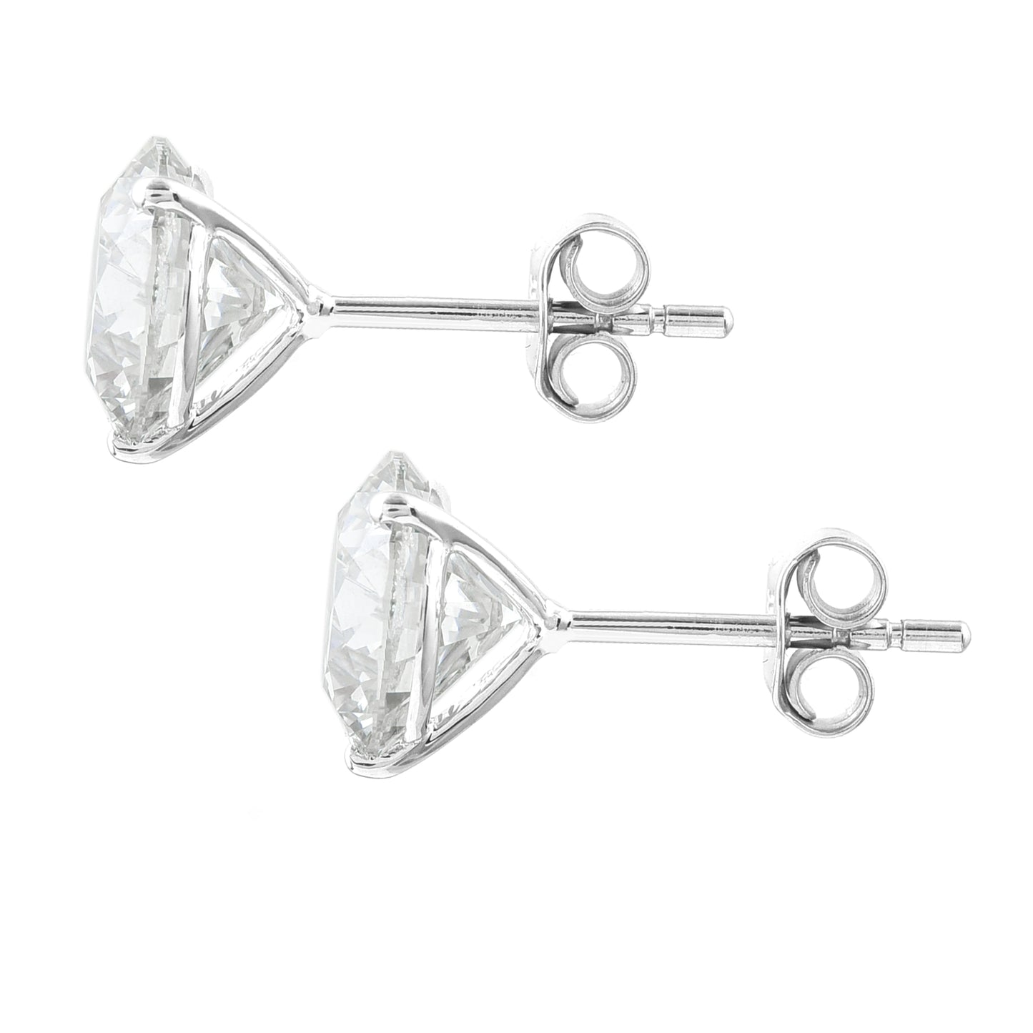 4.15 Carats Lab Grown Diamond 14K Gold Earrings