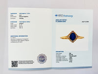 1.27 Ct Oval Natural Sapphire 14K Gold Ring