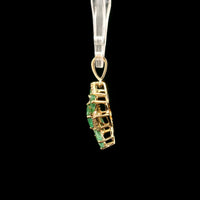 1.19 Ct Square Emerald 14K Gold Pendant