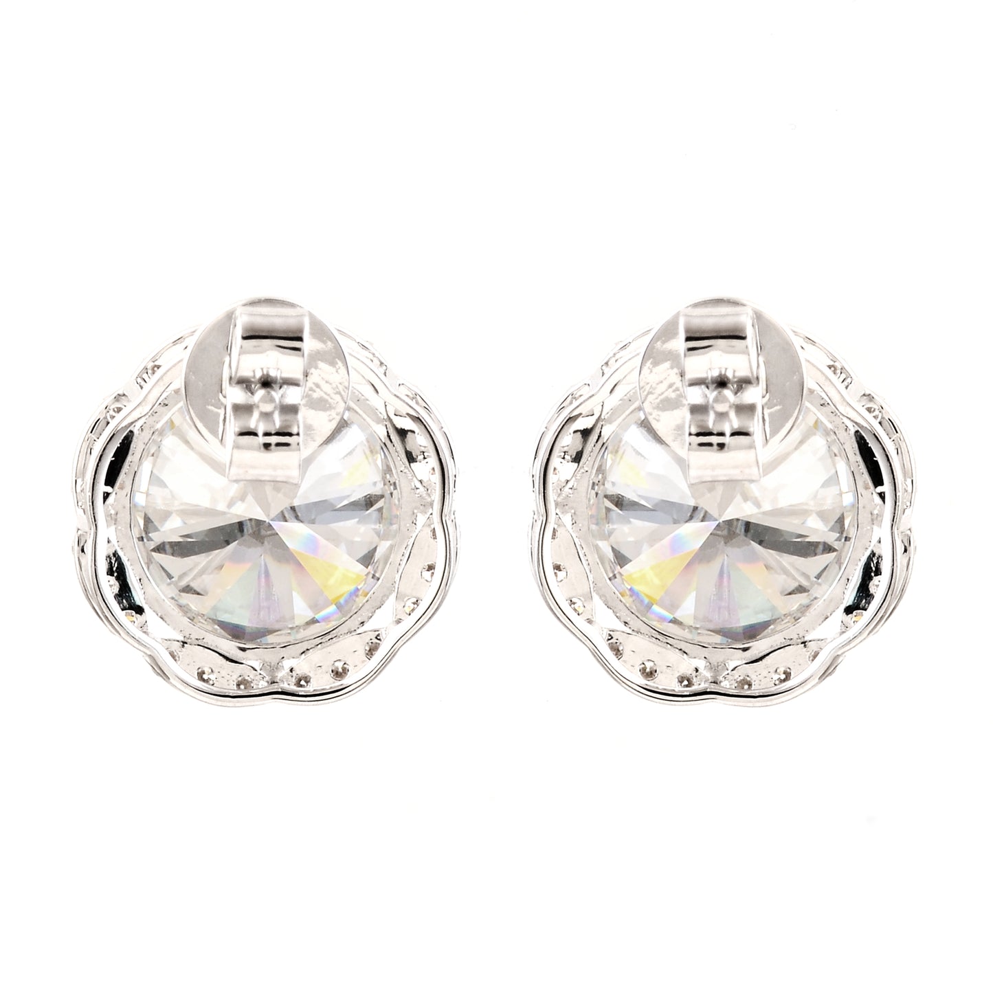 9.79 Carats Lab Grown Diamond 14K Gold Earrings