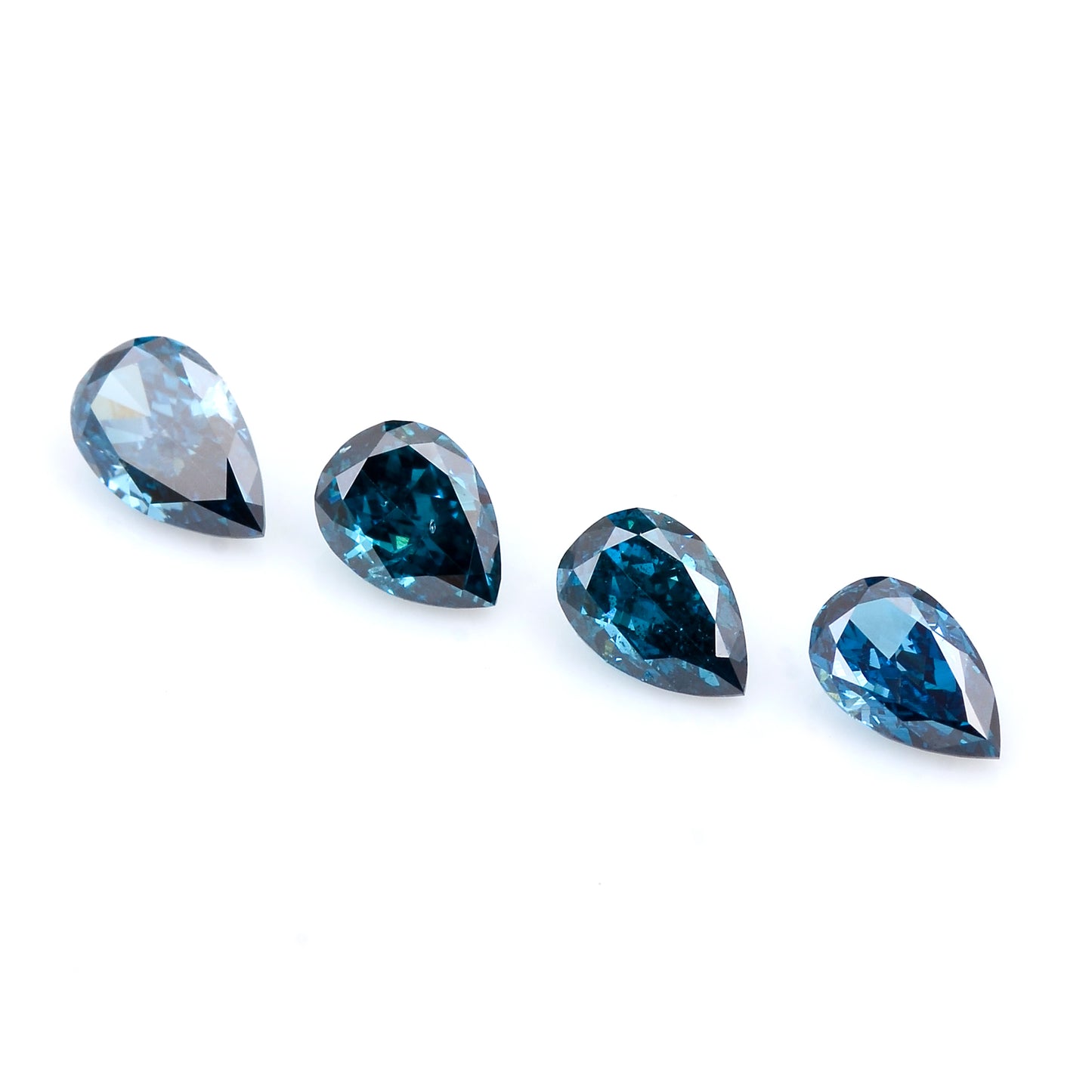 0.89 Blue Diamond Pear Loose Diamond