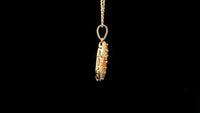 1.11 Ct Marquise Multi Sapphire 14K Gold Pendant