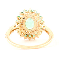2.83 Ct Oval Emerald 14K Gold Ring