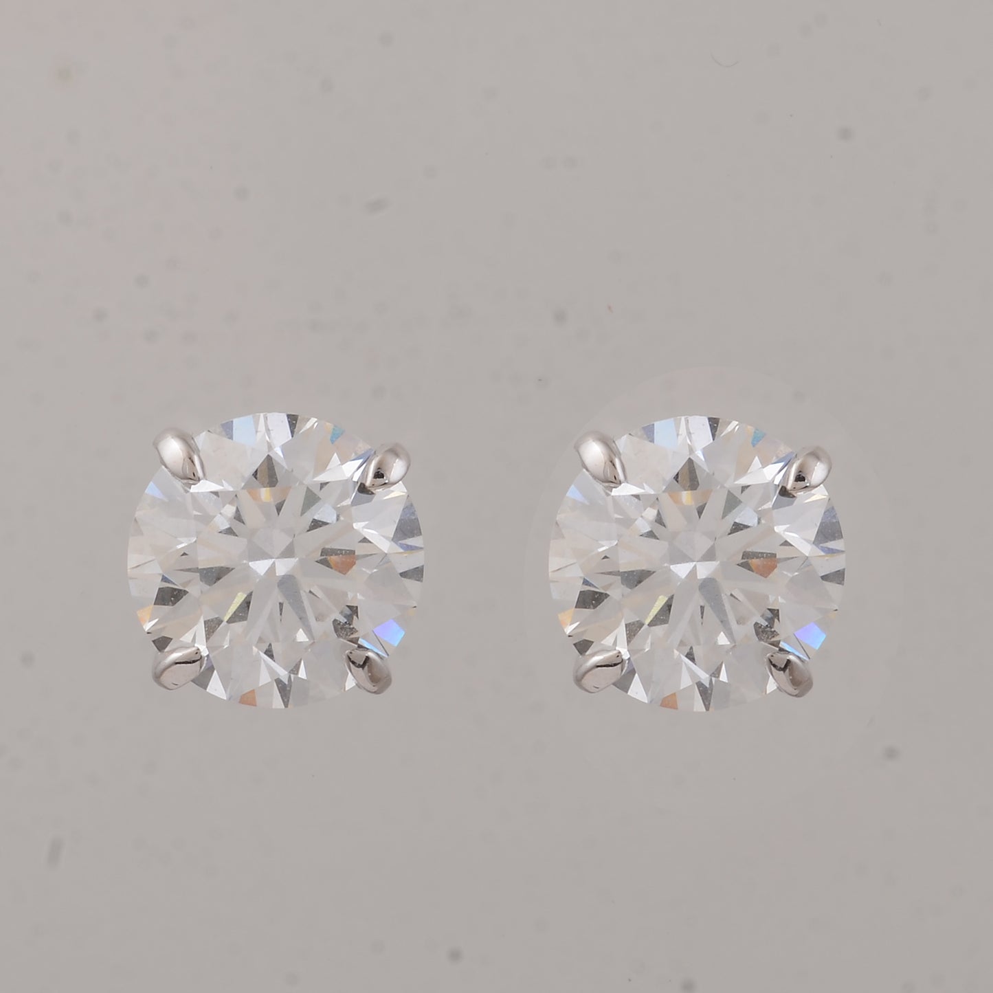 4.02 Carats Lab Grown Diamond 14K Gold Earrings