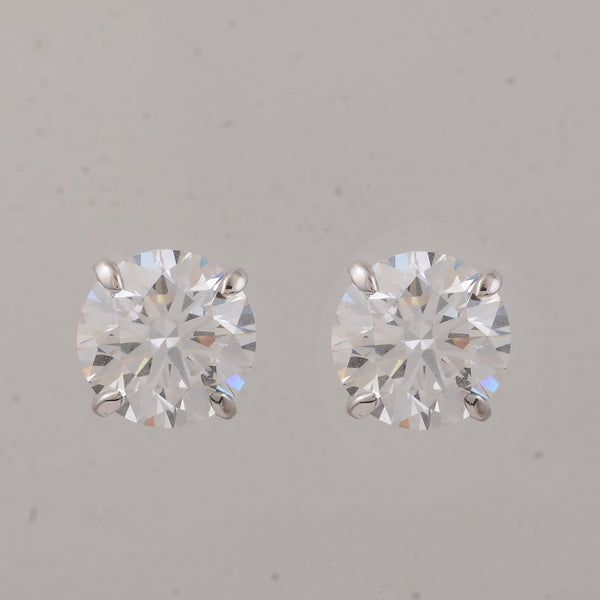 4.02 Carats Lab Grown Diamond 14K Gold Earrings