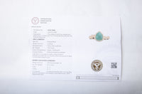 1.76 Ct Pear Carving Natural Beryl Emerald 14K Gold Ring