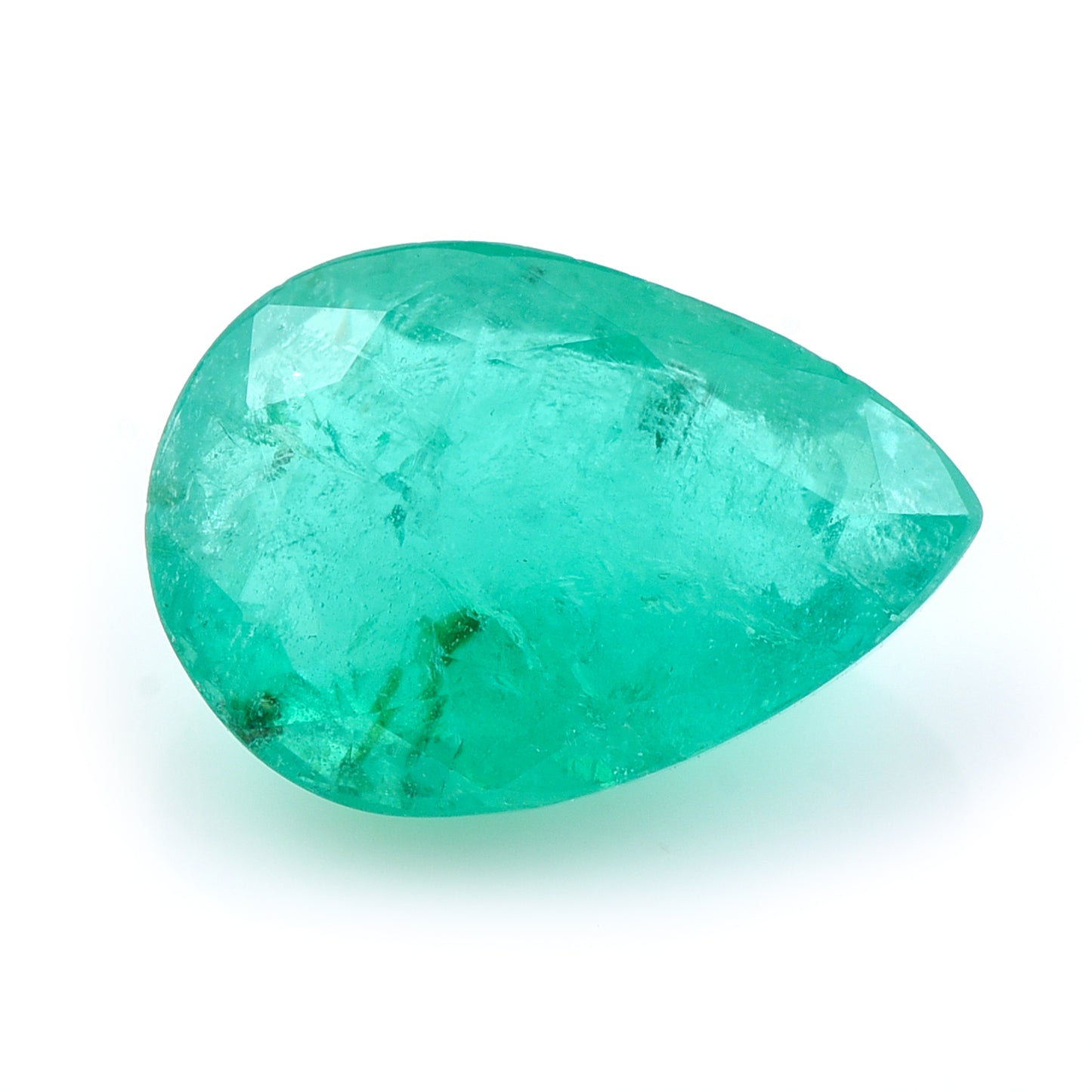 2.54 Natural Beryl Emerald Pear Mixed Cut Gemstone