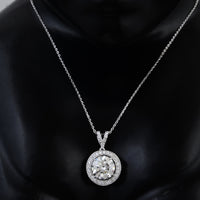 2.98 Carats Lab Grown Diamond 14K Gold Pendant