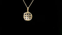 1.61 Ct Trillion Tanzanite 14K Gold Pendant