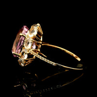 8.01 Ct Oval Kunzite 14K Gold Ring