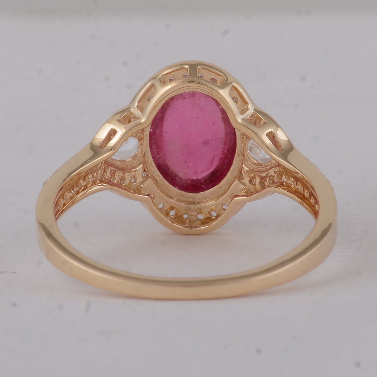 3.21 Ct Oval Tourmaline 9K Gold Ring