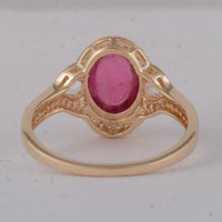 3.21 Ct Oval Tourmaline 9K Gold Ring