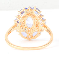 1.73 Ct Oval Tanzanite 14K Gold Ring