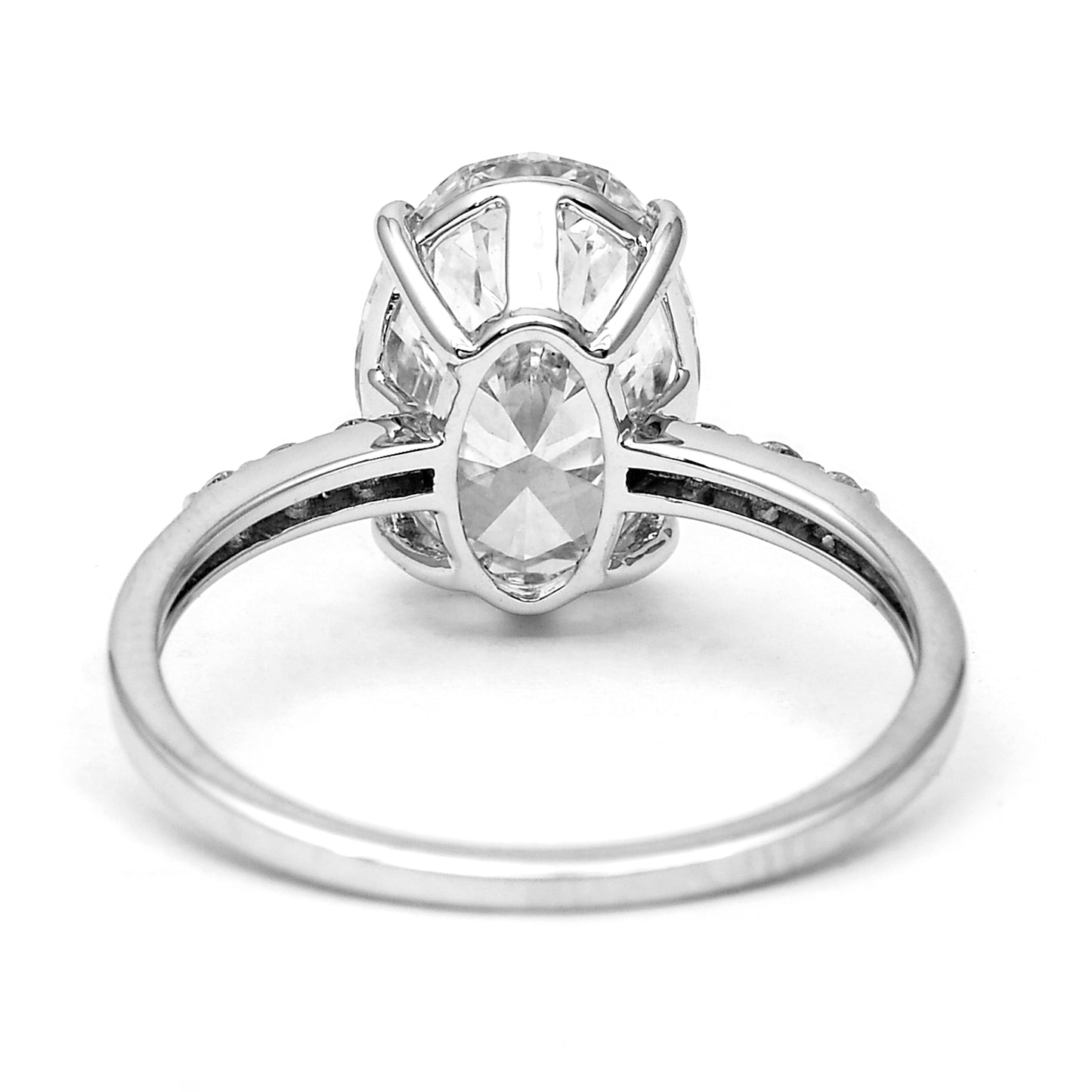 3.14 Carats Lab Grown Diamond 14K Gold Ring