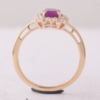 1.93 Ct Octagon Ruby 9K Gold Ring