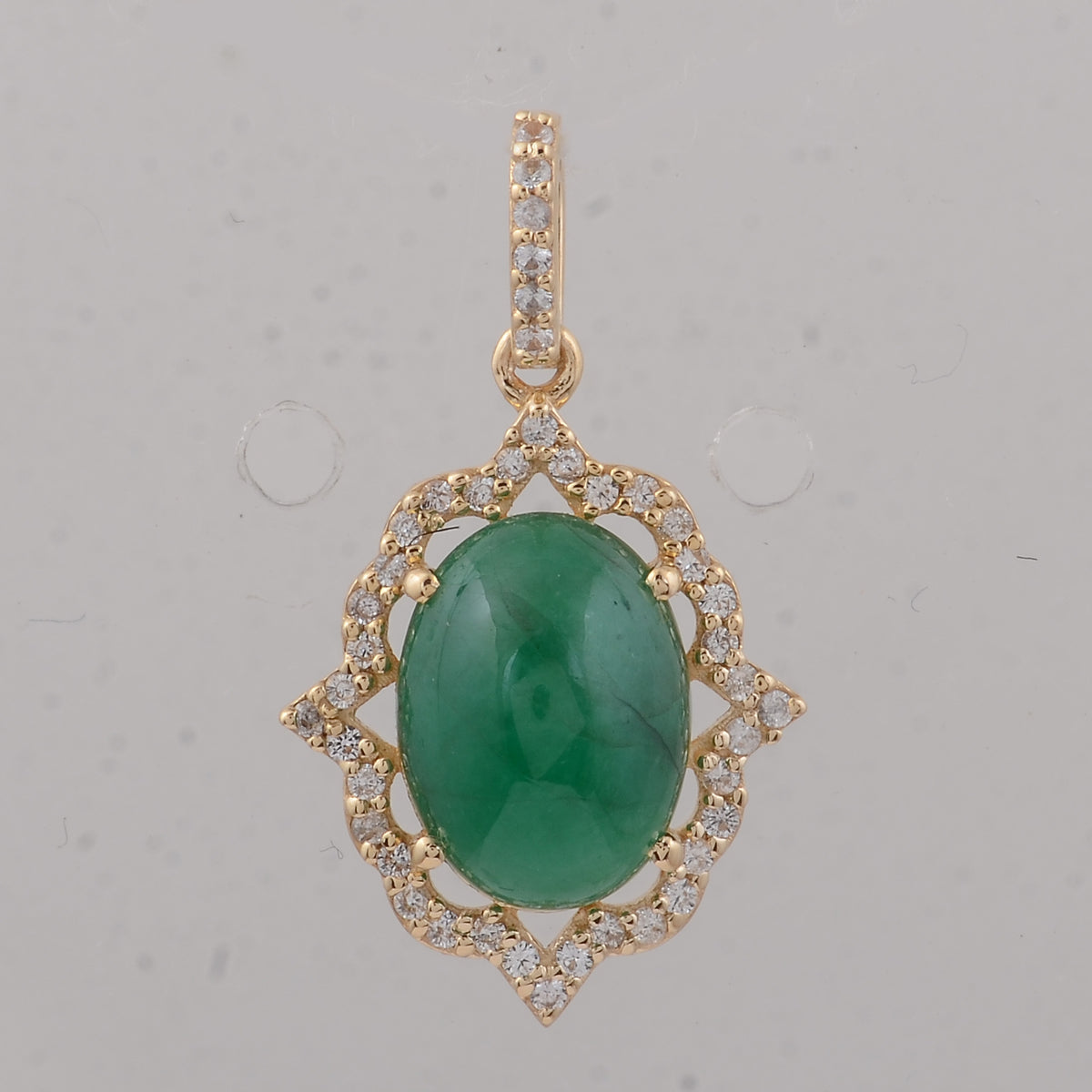 2.76 Ct Oval Emerald 9K Gold Pendant