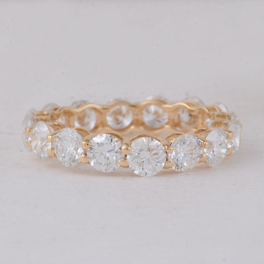 4.23 Carats Lab Grown Diamond 14K Gold Ring