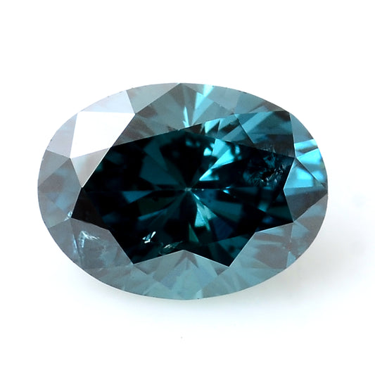 0.31 Carat Blue Diamond Oval Loose Gemstone