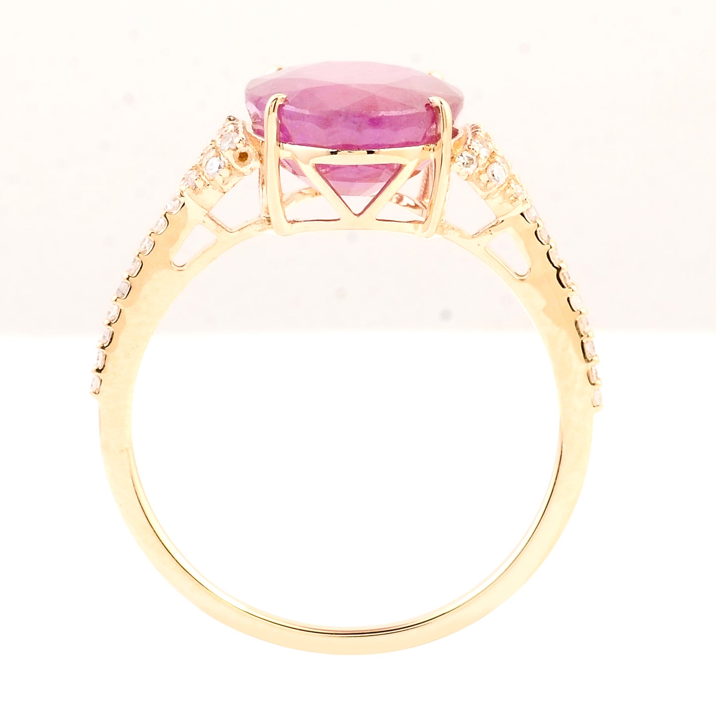 5.21 Ct Natural Codundum Ruby 14K Gold Ring