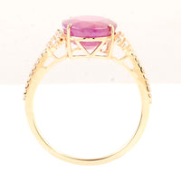 5.21 Ct Natural Codundum Ruby 14K Gold Ring