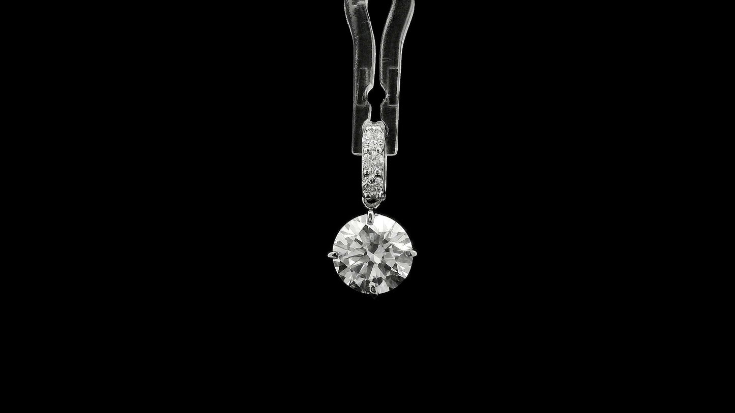 1.99 Ct Round Lab Grown Diamond 14K Gold Pendant