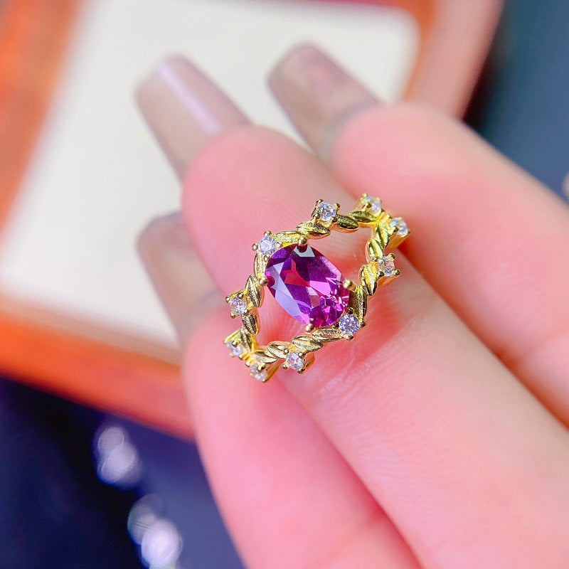 Garnet 925 Sterling Silver Ring
