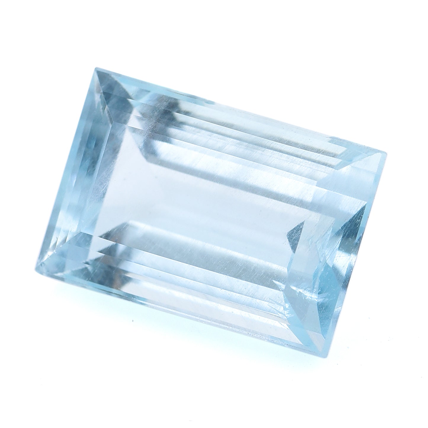 4.37 Natural Beryl Aquamarine Rectangular Step Cut Gemstone