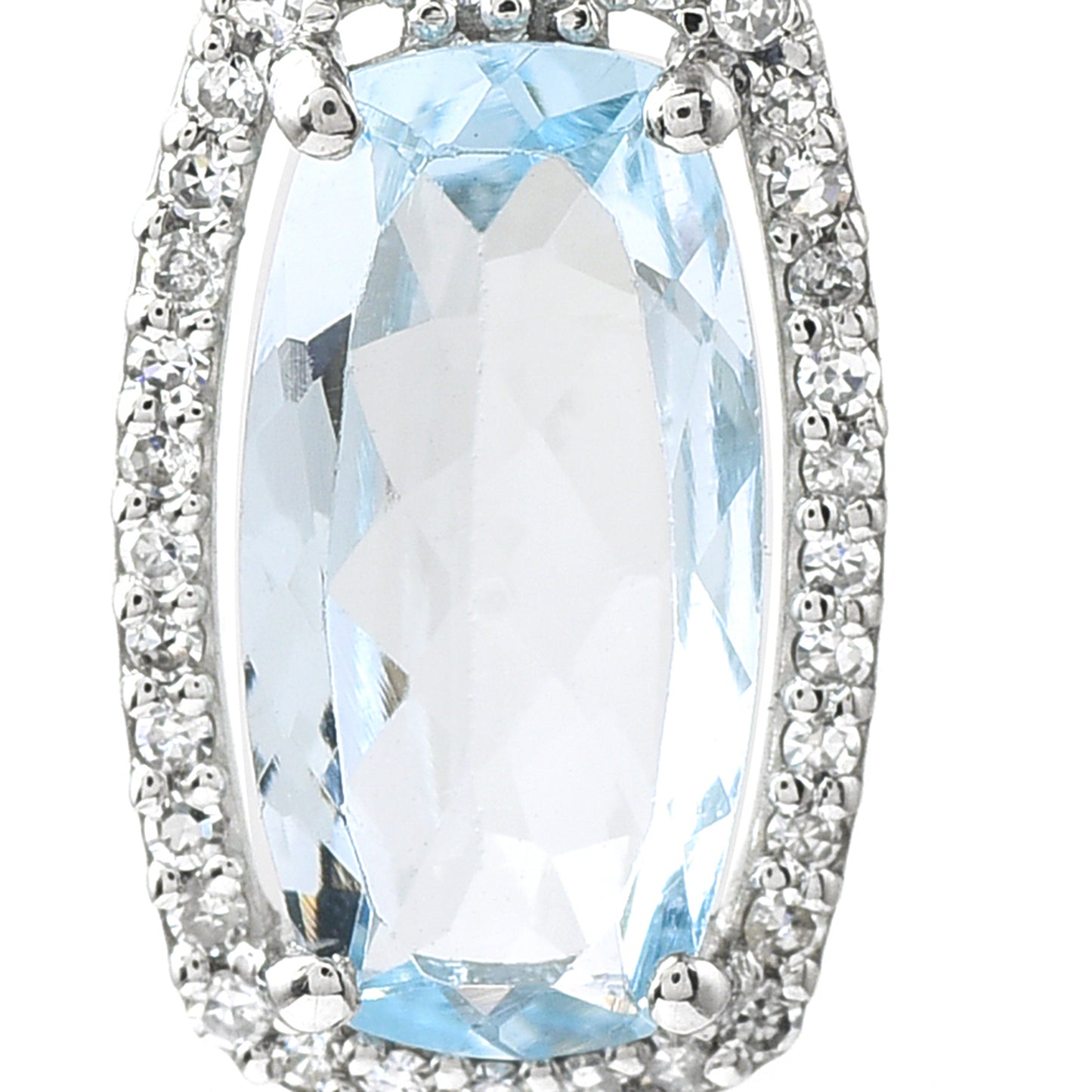 1.41 Ct Cushion Aquamarine 950 Platinum Pendant