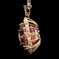 26.36 Ct Cushion Kunzite 14K Gold Pendant