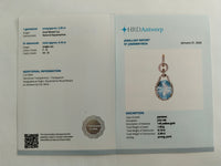 2.45 Ct Oval Mixed Cut Natural Aquamarine 14K Gold Pendant