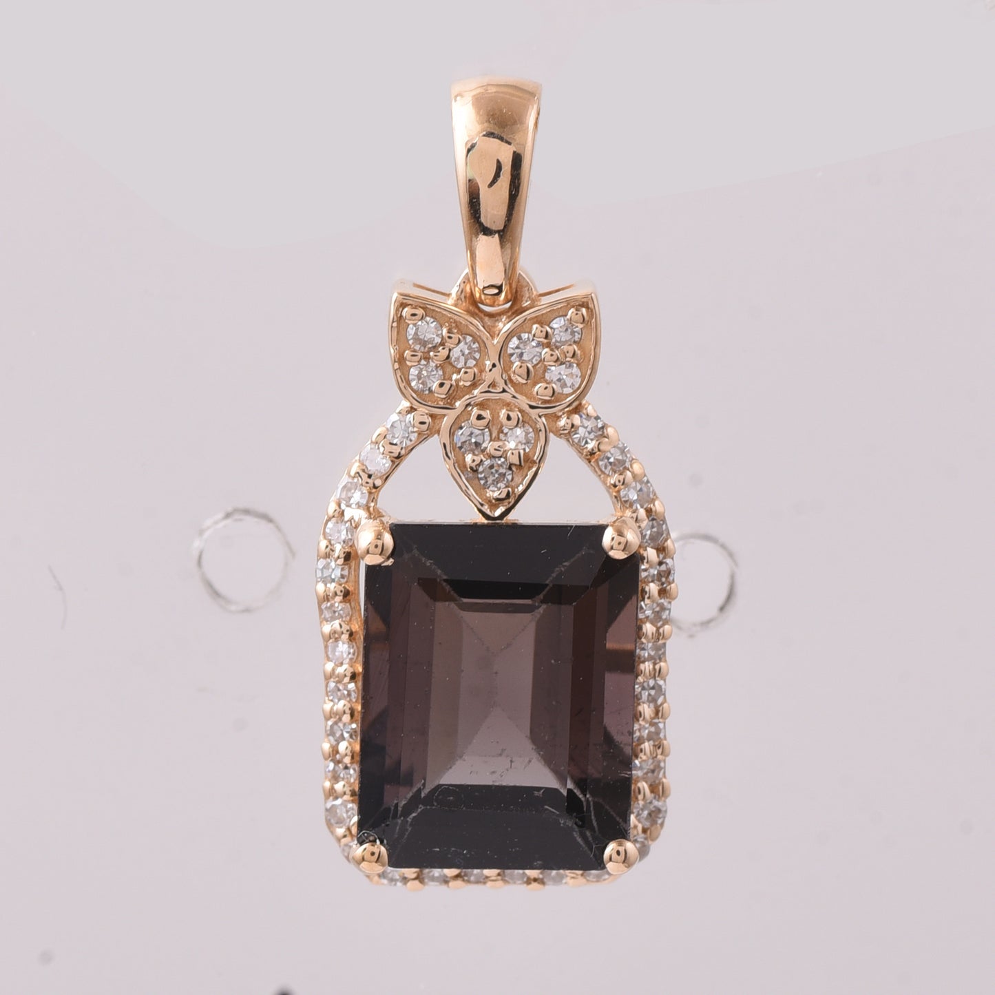 2.44 Ct Octagon Step Cut Natural Tourmaline 14K Gold Pendant