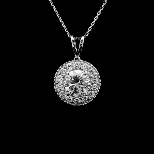 2.00 Carats Lab Grown Diamond 14K Gold Pendant