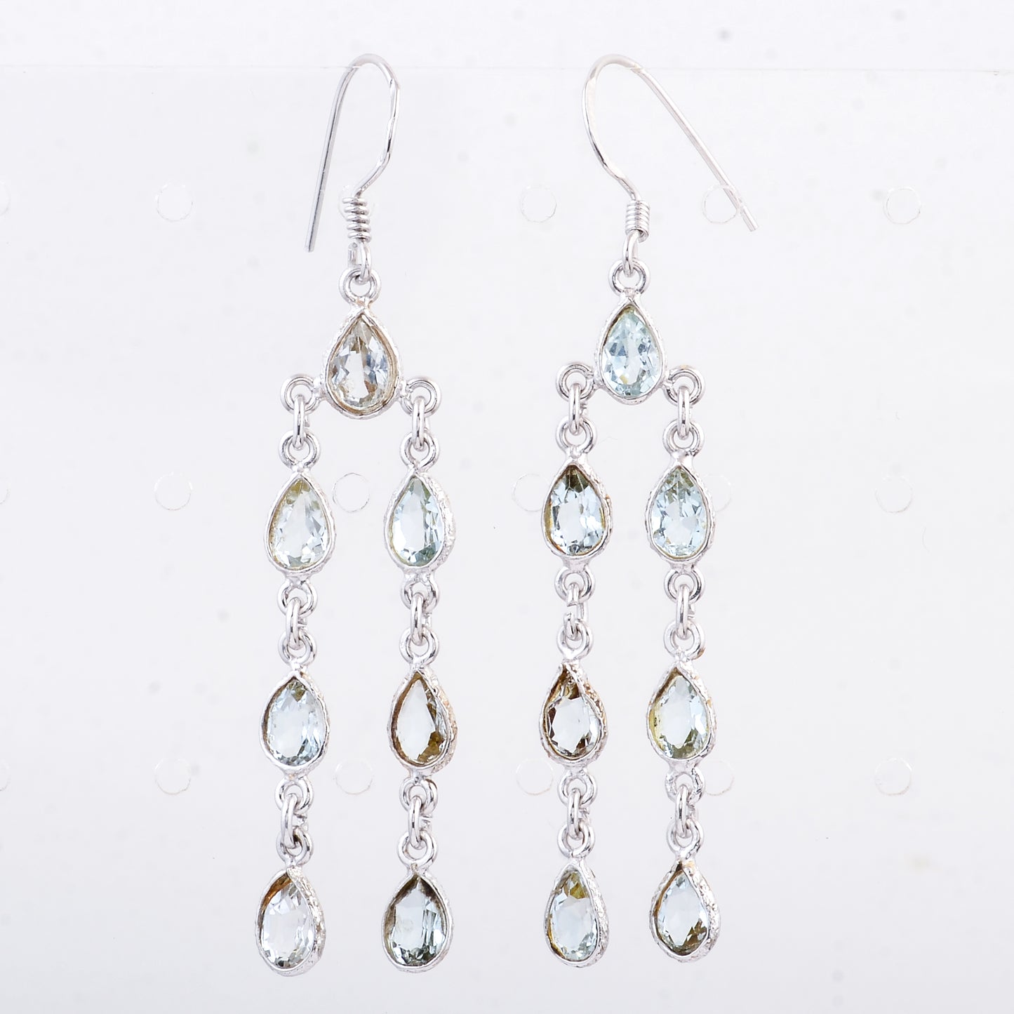 9.45 Ct Blue Topaz 925 Sterling Silver Earrings