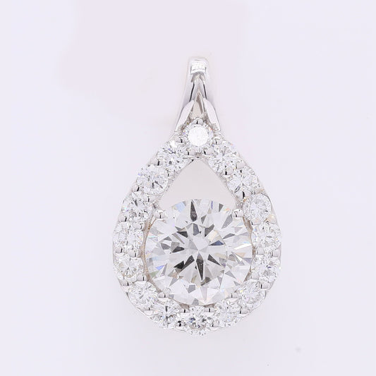 2.17 Carats Lab Grown Diamond 14K Gold Pendant