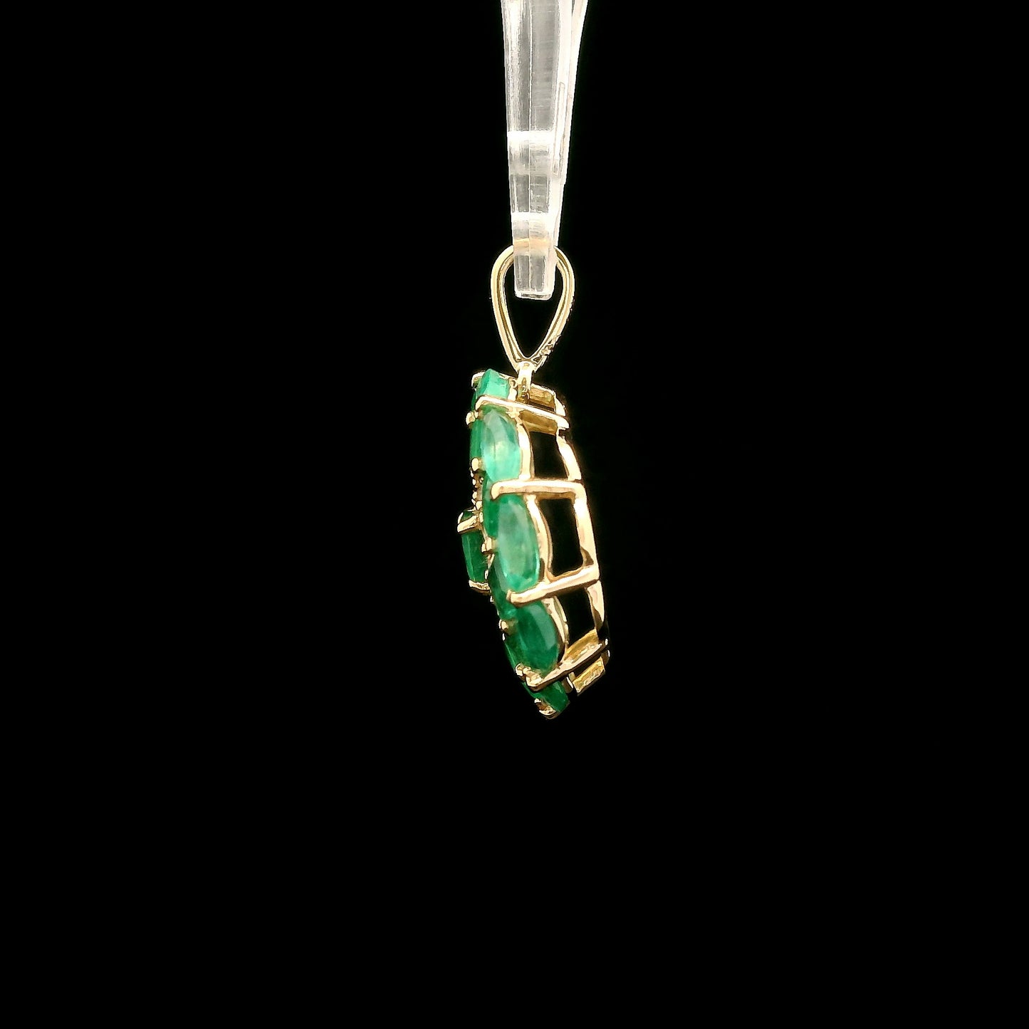 1.88 Ct Round Emerald 14K Gold Pendant