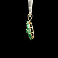 1.88 Ct Round Emerald 14K Gold Pendant