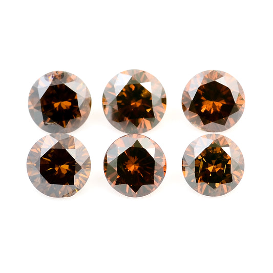 0.54 Red Diamond Round Loose Gemstone