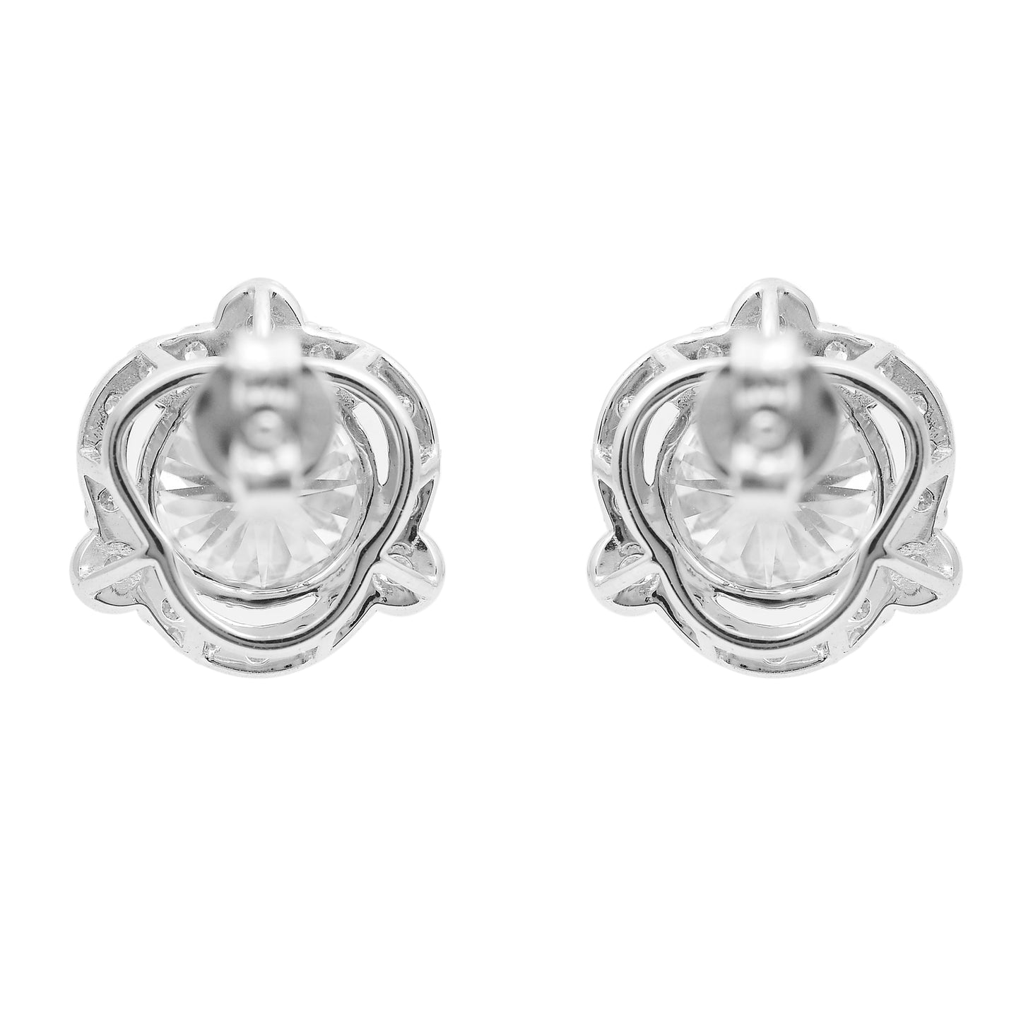 3.63 Carats Lab Grown Diamond 14K Gold Earrings