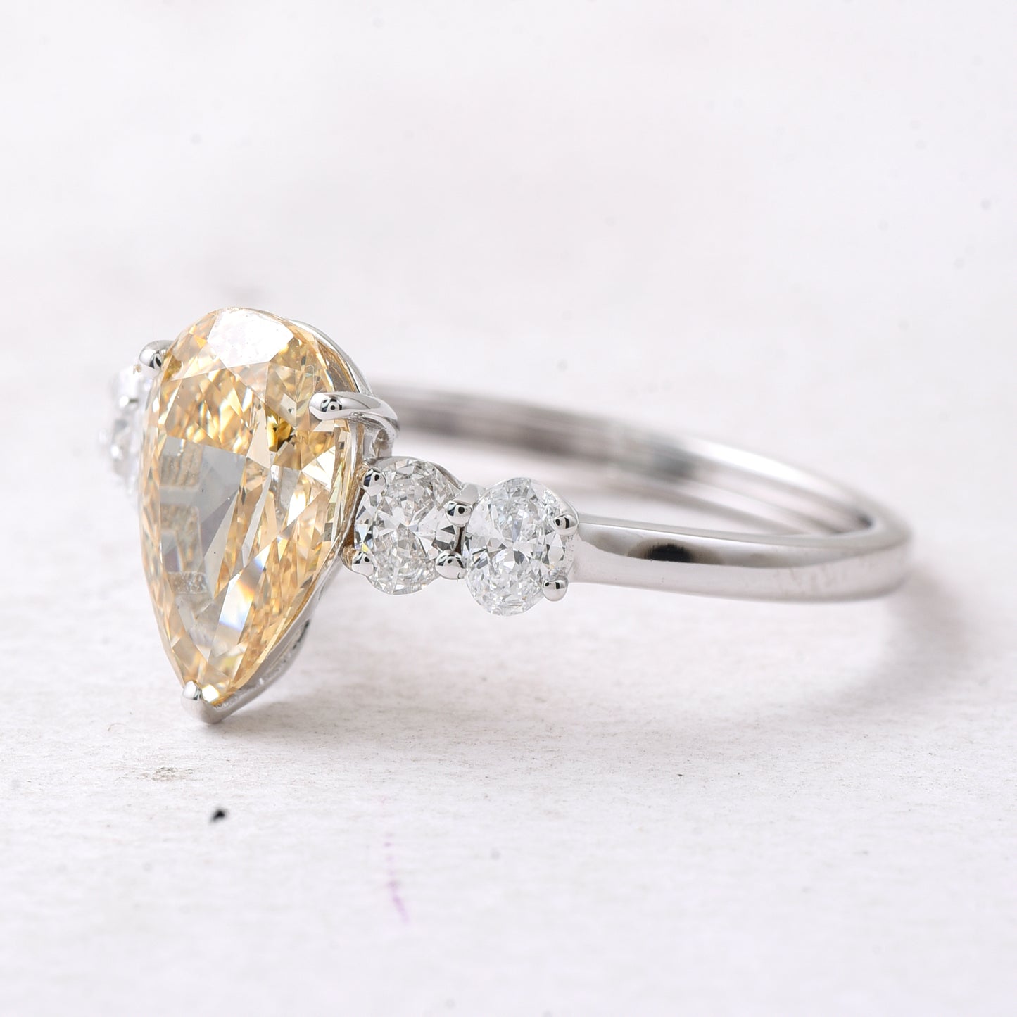 2.38 Ct Pear Lab Grown Diamond 14K Gold Ring
