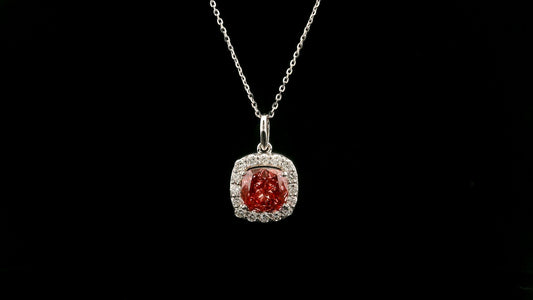 2.47 Carats Pink Lab Grown Diamond 14K Gold Pendant