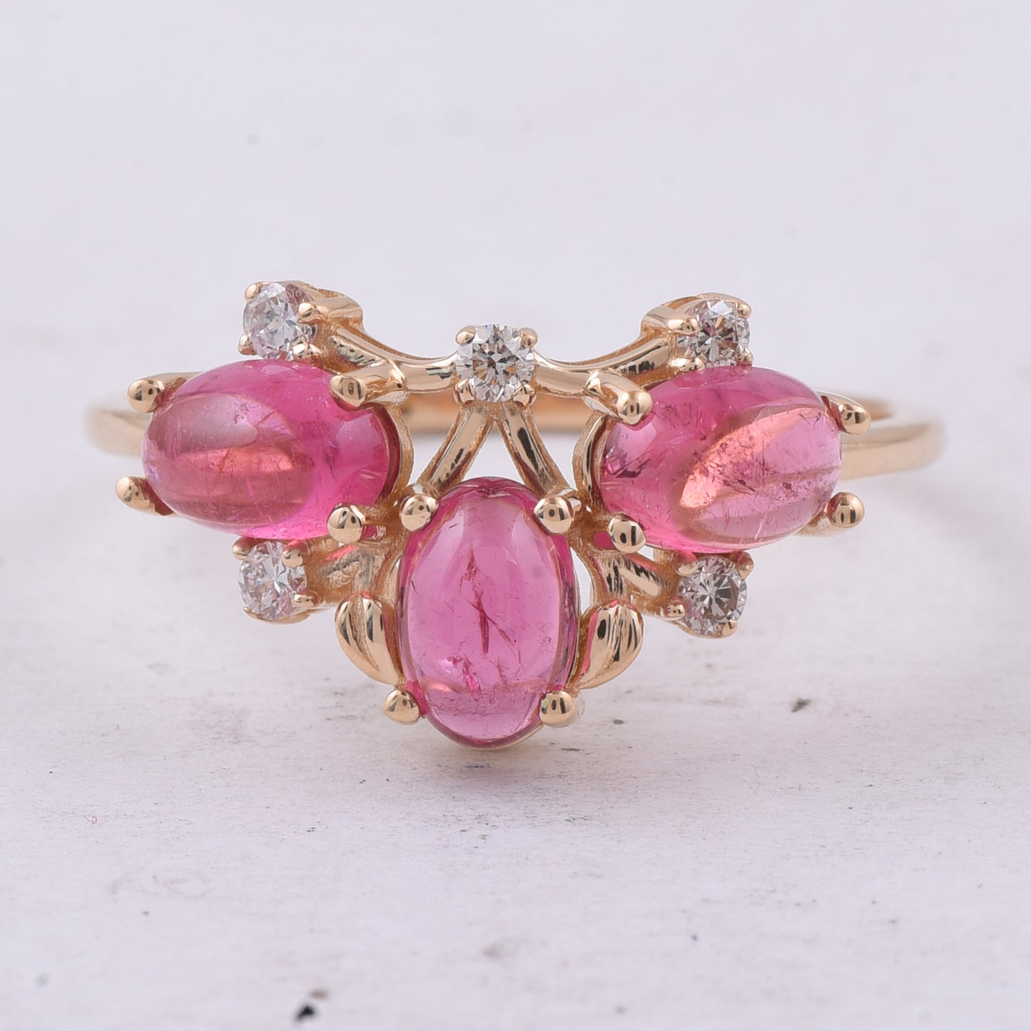 1.86 Ct Oval Natural Pink Tourmaline 14K Gold Ring