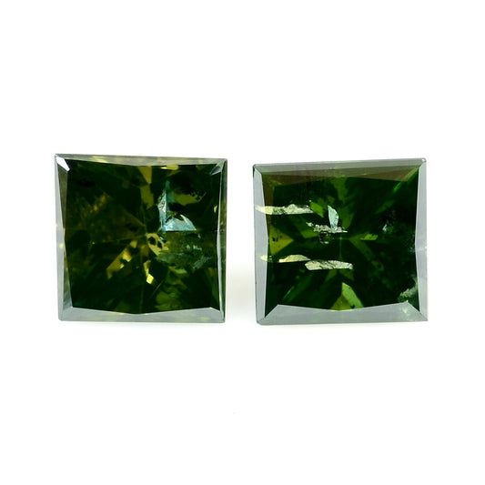 0.58 Green Diamond Sqaure Loose Gemstone