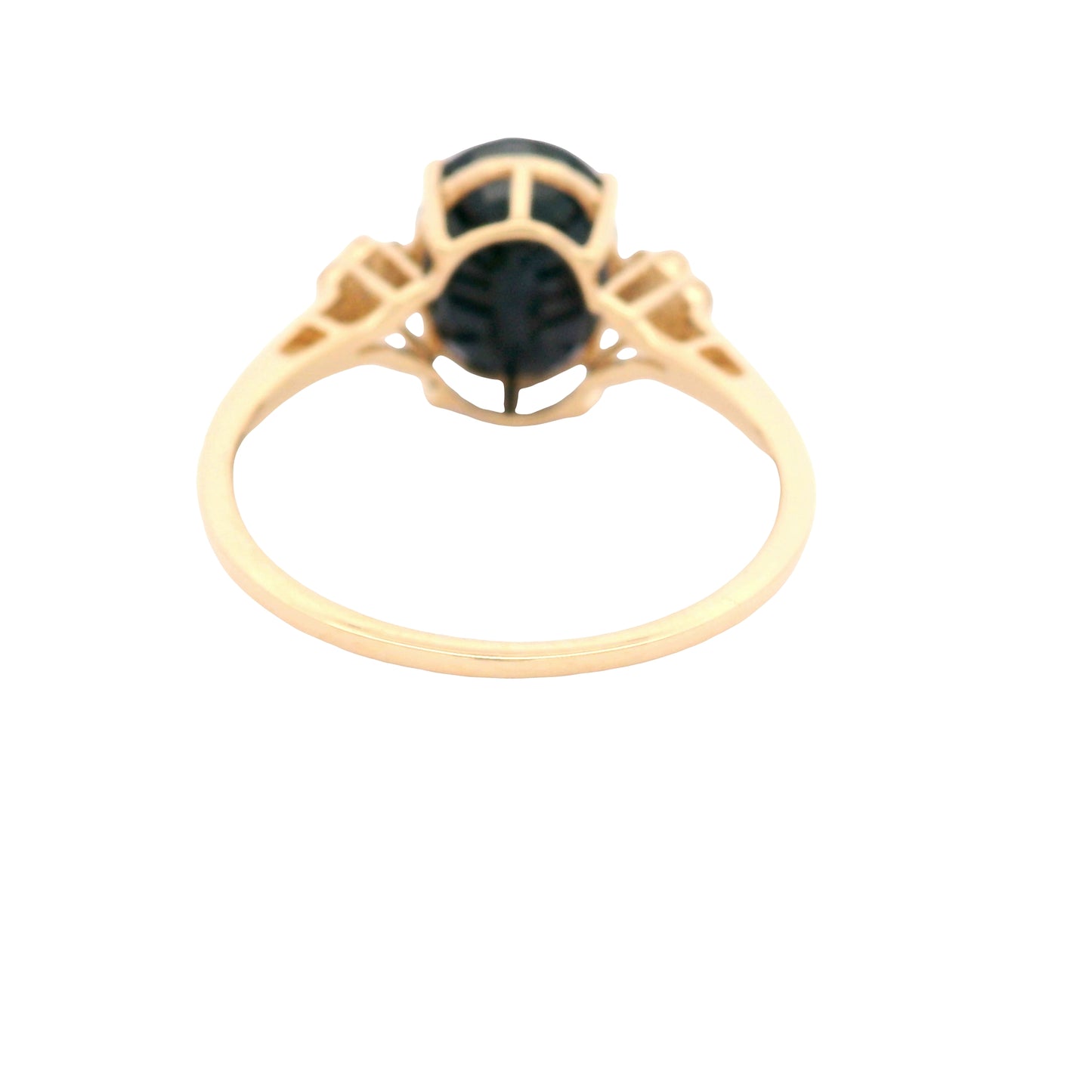 3.59 Ct Oval Sapphire 14K Gold Ring