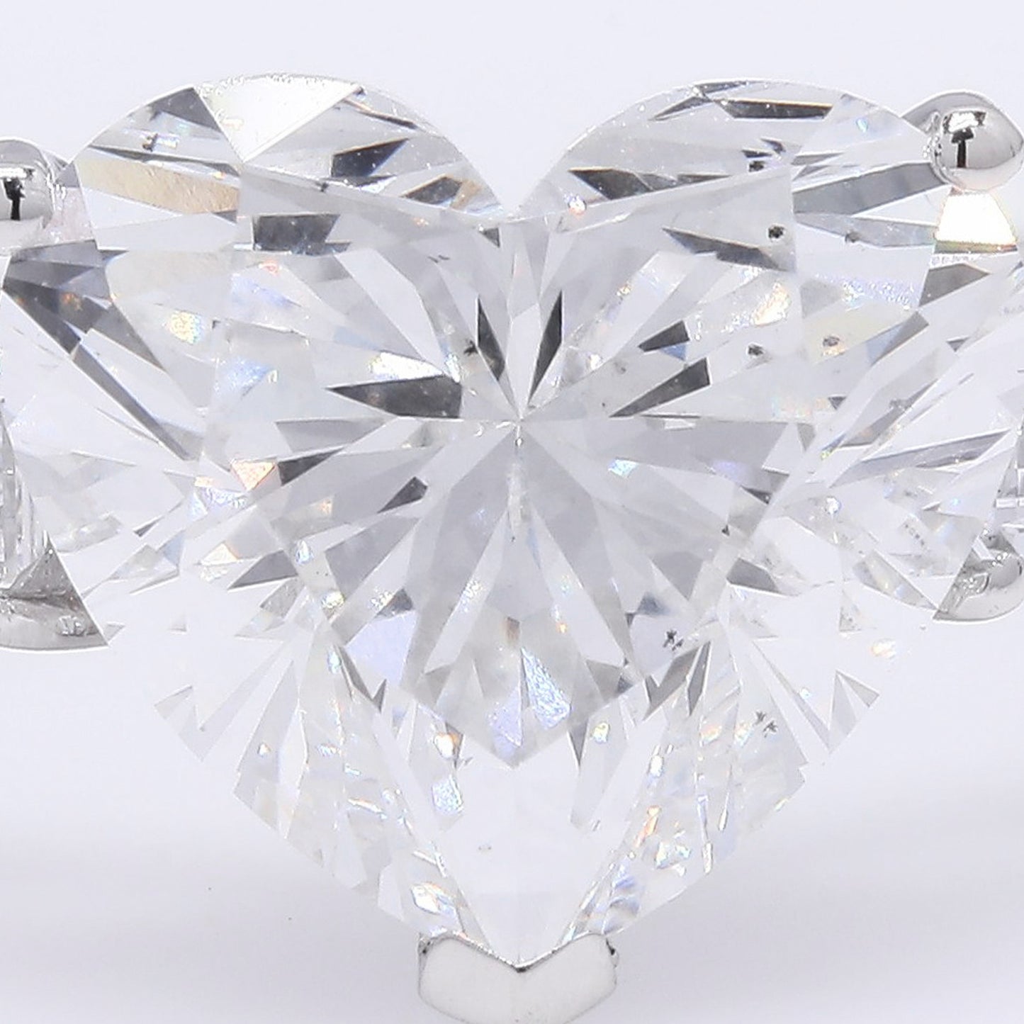 3.60 Ct Heart Brilliant Lab Grown Diamond 950 Platinum Ring