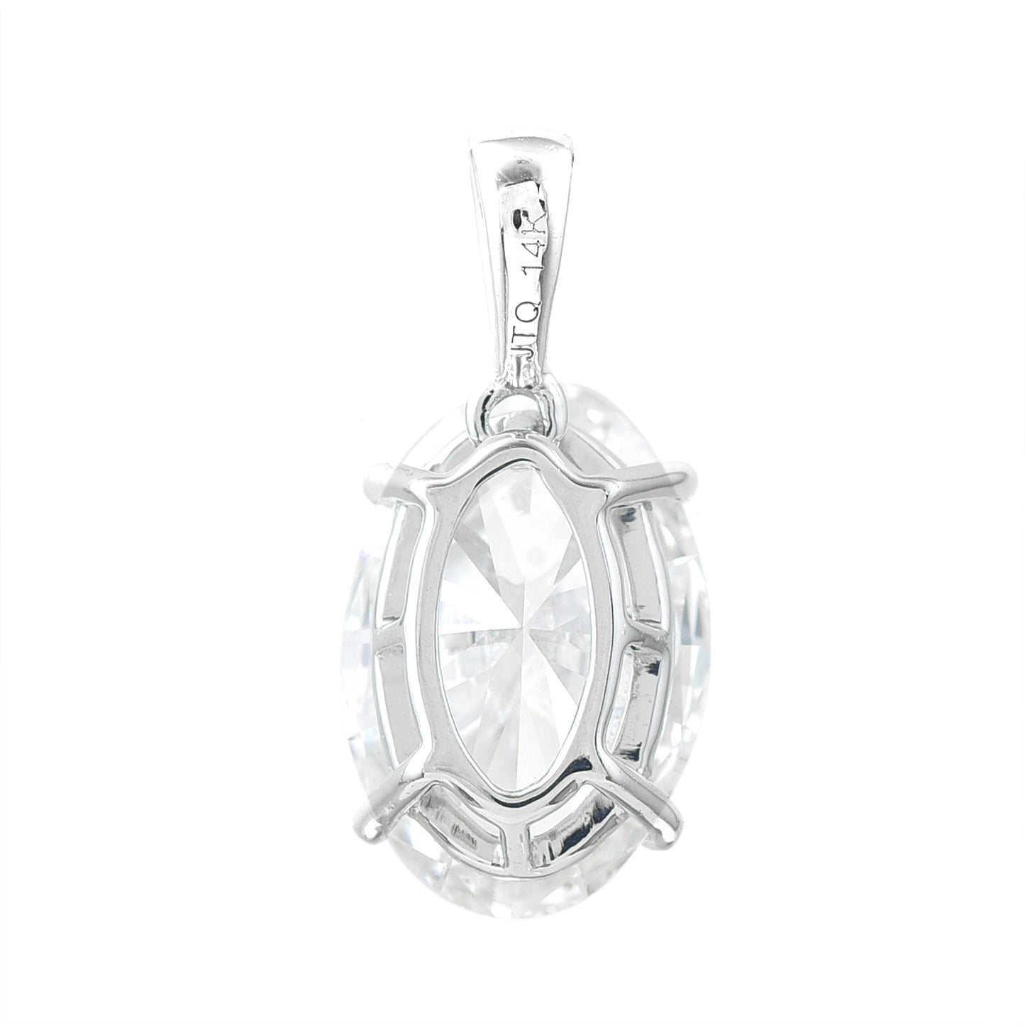 3.04 Carats Lab Grown Diamond 14K Gold Pendant